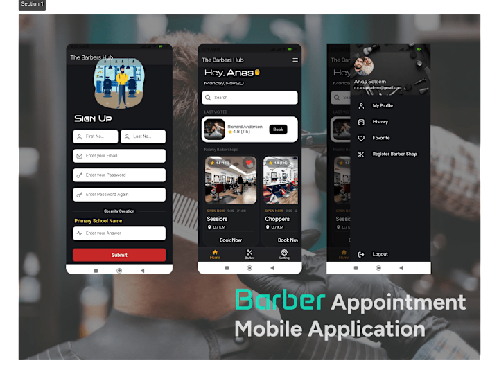Cover image for Barber Appointment Mobile App