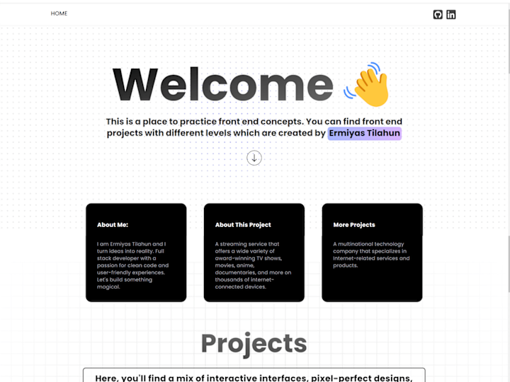 Cover image for Front-end practicing site