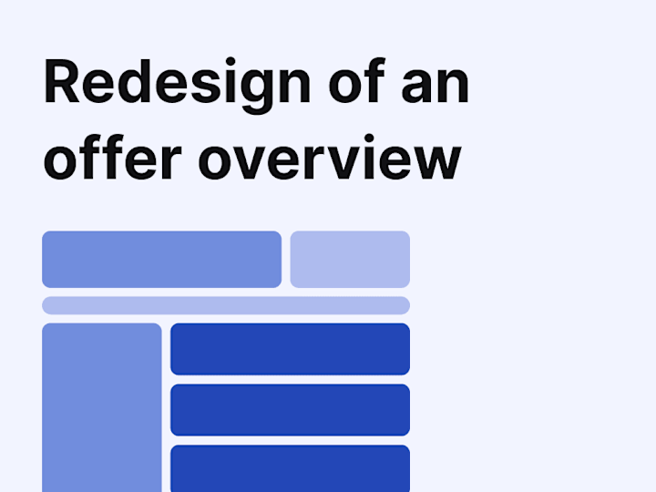Cover image for Redesign of an offer overview