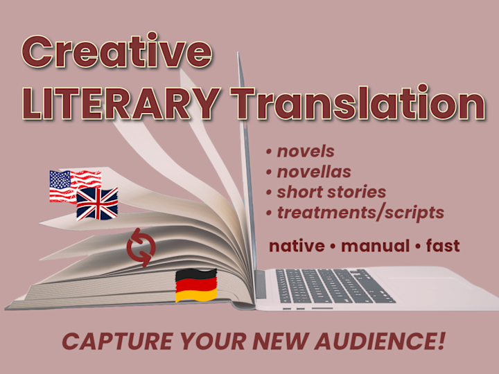 Cover image for Professional ENG-GER Translation of your novels, novellas & more