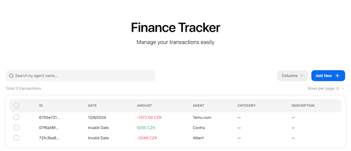 Cover image for Finance App to track expenses using AI