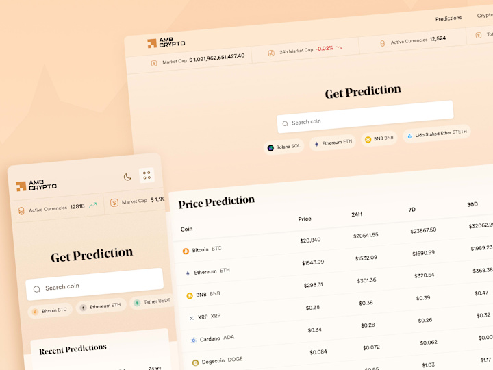 Cover image for UI/UX Design For AMB Crypto
