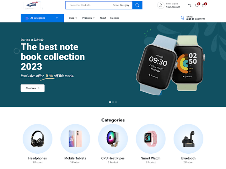 Cover image for E-commerce Frontend Application Development by Oghenenyoreme Ch…