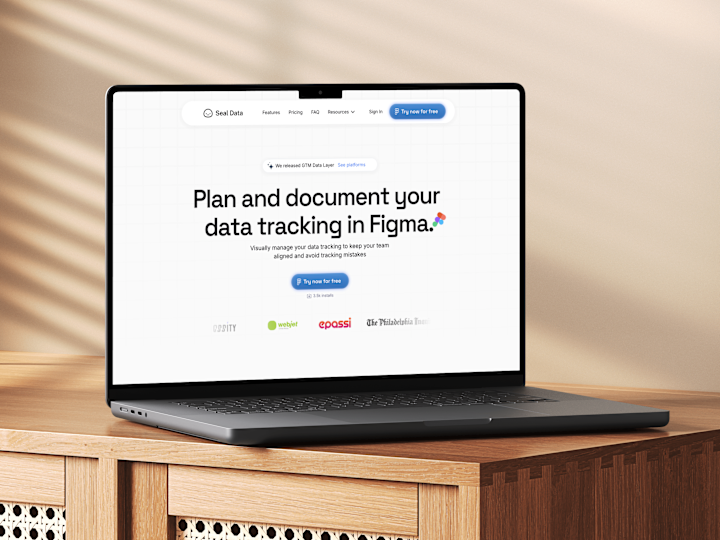 Cover image for Seal Tracking Plan for Figma — Landing Page Design for a Data A…
