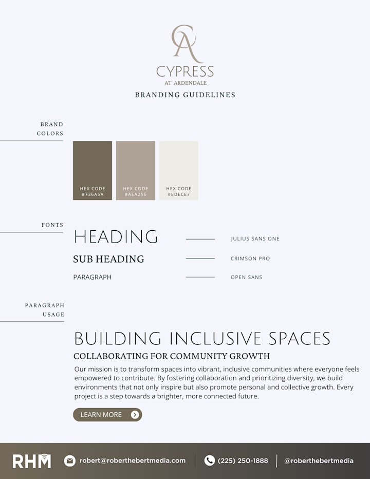Cover image for Cypress at Ardendale Branding & Logo Design Project
