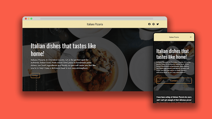Cover image for Italian Restaurant Website Design 