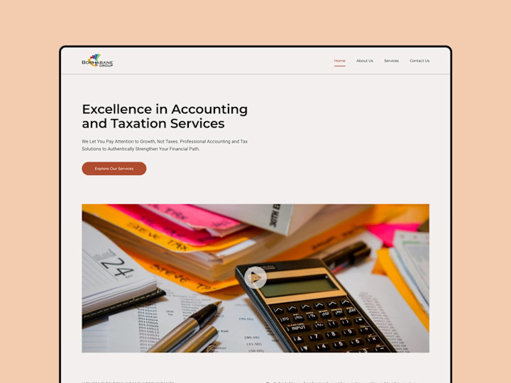 Cover image for Bokhabane Tax Group Website Design (WordPress + Elementor)