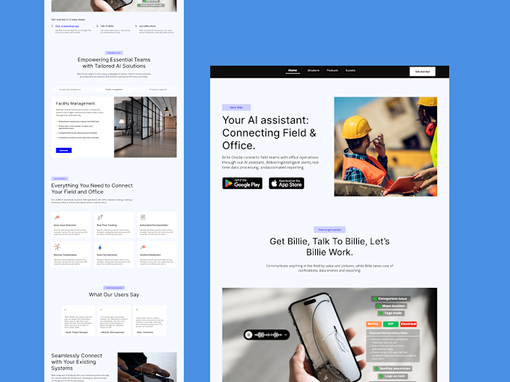 Cover image for Redesigned the Billie AI Landing Page.