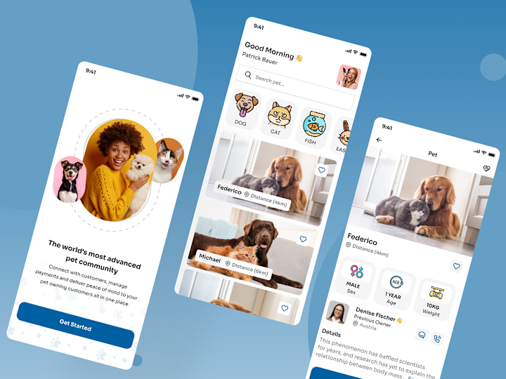 Cover image for Pet Mobile App UI.