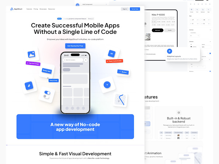 Cover image for Website Design for No-code App Dev SaaS — Appstruct
