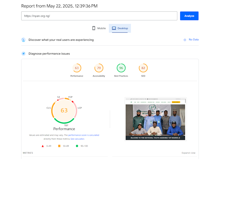 Cover image for NYAN - Web Performance & SEO Audit + Fixes