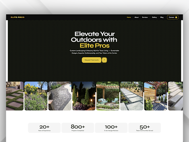 Cover image for Elite Pros Landscaping | Framer Website