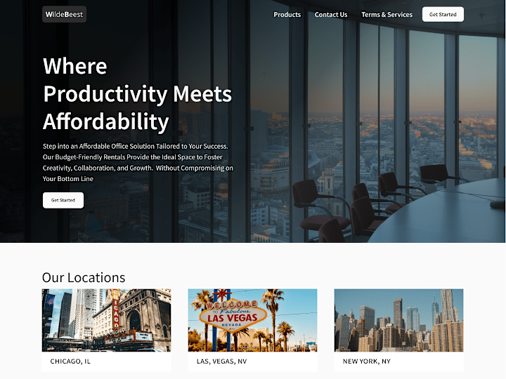 Cover image for Wildebeest - Office rental concept design