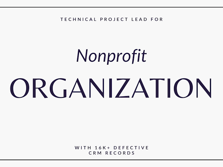 Cover image for CRM Cleanup Project