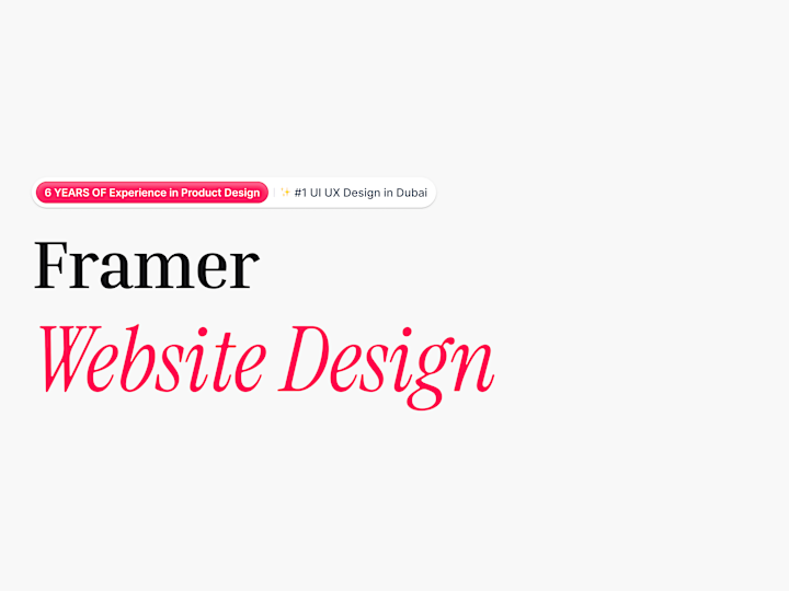 Cover image for Framer Website Design