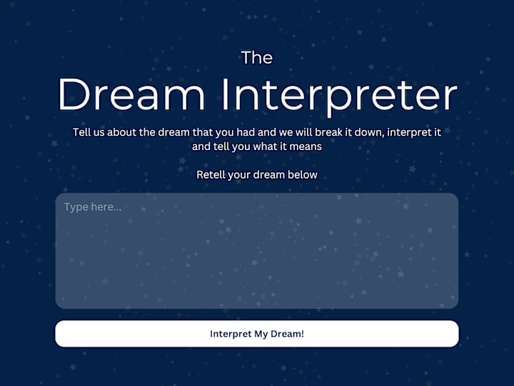 Cover image for Dream Interpreter