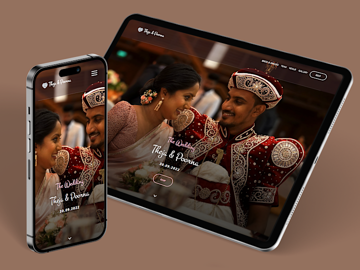 Cover image for Poorna & Theja wedding website