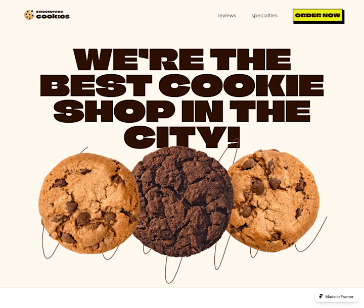 Cover image for Cookie Shop Website | Framer