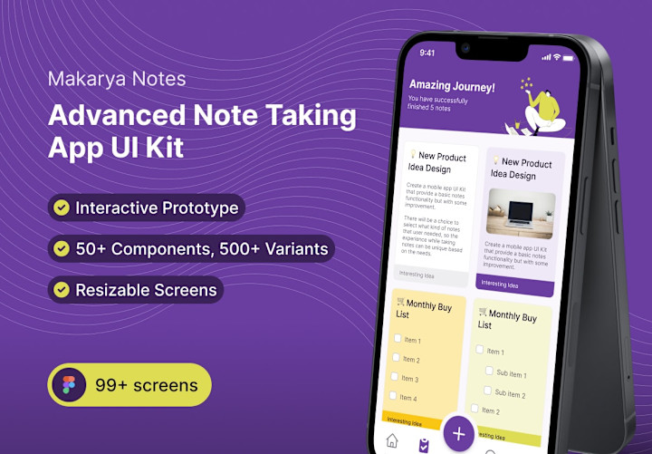 Cover image for Makarya Notes - UI Kit & Design System