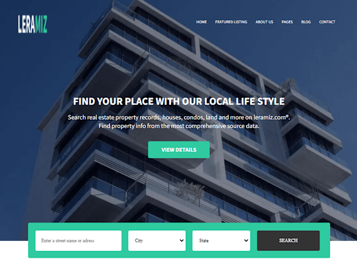 Cover image for Website Design for Leramiz Real Estate