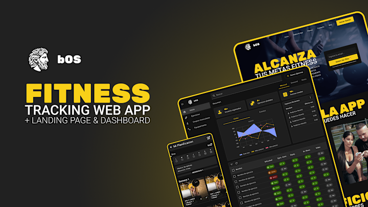 Cover image for Fitness Tracking WebApp, Landing & Dashboard :: Behance