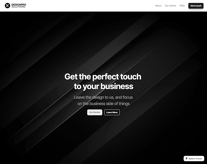 Cover image for DesignPRO Solutions | Framer Website