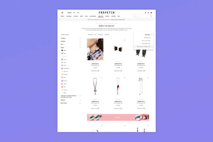 Cover image for Farfetch PLP
