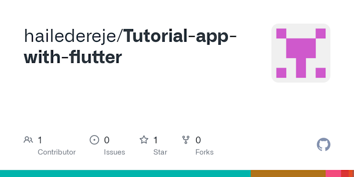 Cover image for hailedereje/Tutorial-app-with-flutter