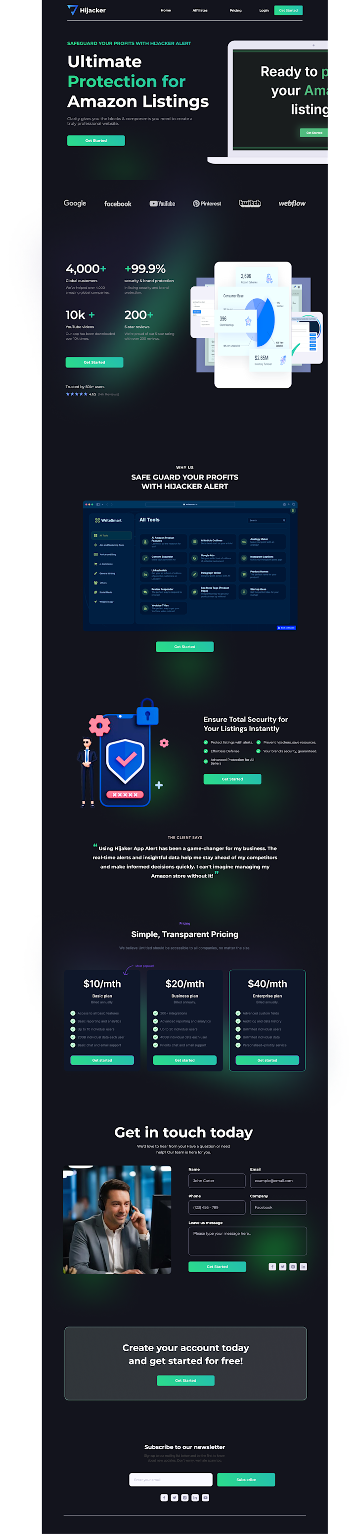 Cover image for UI/UX Design - Hijacker Alert: Amazon Listing Protection App