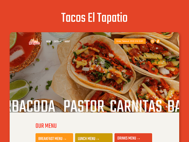 Cover image for Tacos El Tapatio Website Redesign and Build