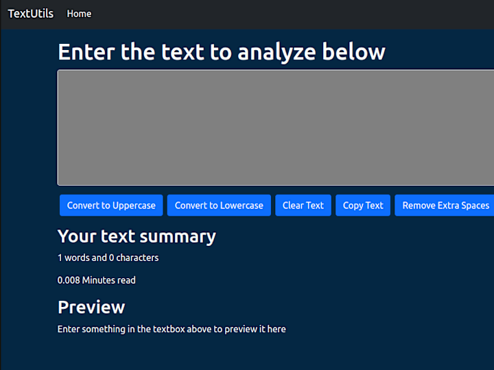 Cover image for GitHub - Engghassanali/Text-Utils-App