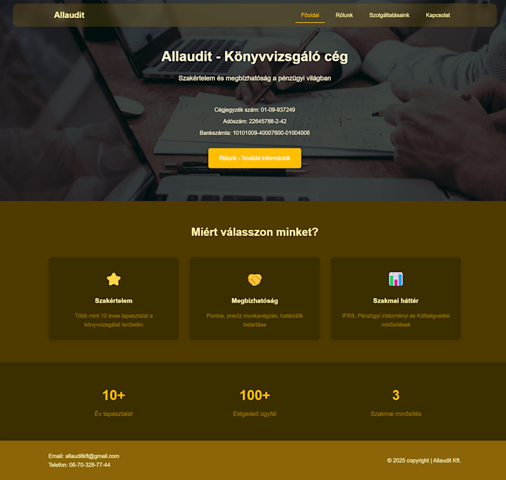 Cover image for Webpage for an audit company