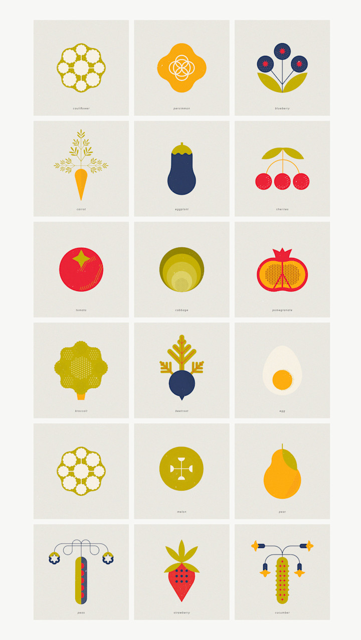 Cover image for Fruits & Vegetables Illustrations