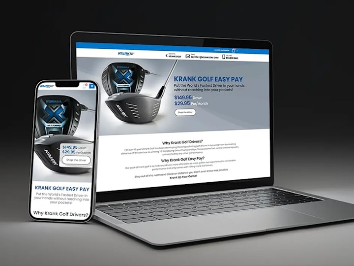 Cover image for KRANK GOLF EASY PAY | 2021 | WordPress, WooCommerce, Elementor