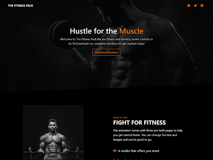 Cover image for  Fitness-Pack https://local-gym-website-template.netlify.app/

