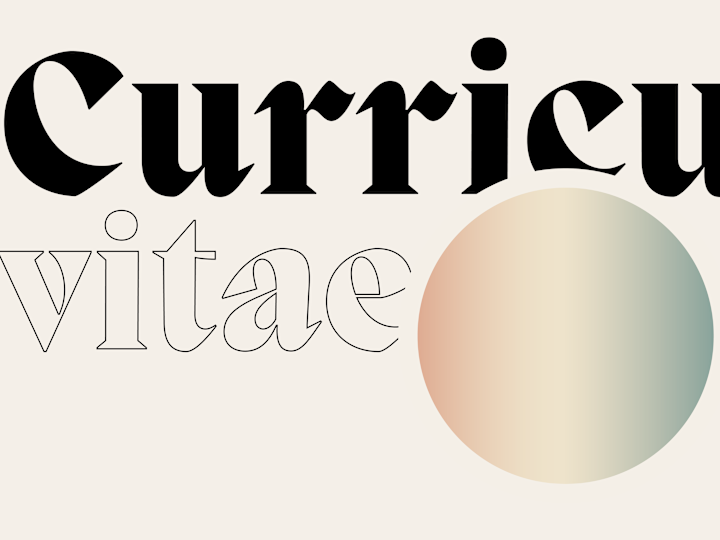 Cover image for Curriculum vitae