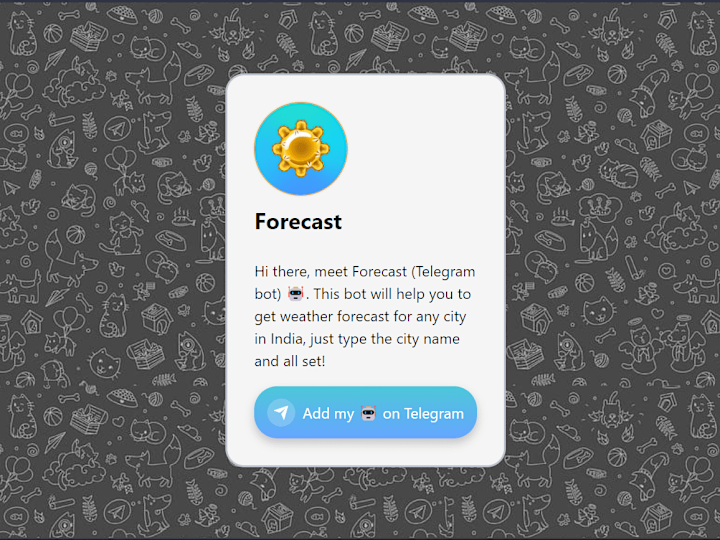 Cover image for Forecast (A Telegram Bot)