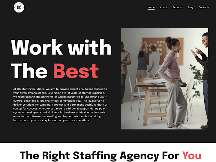 Cover image for Framer website for a Staffing Agency