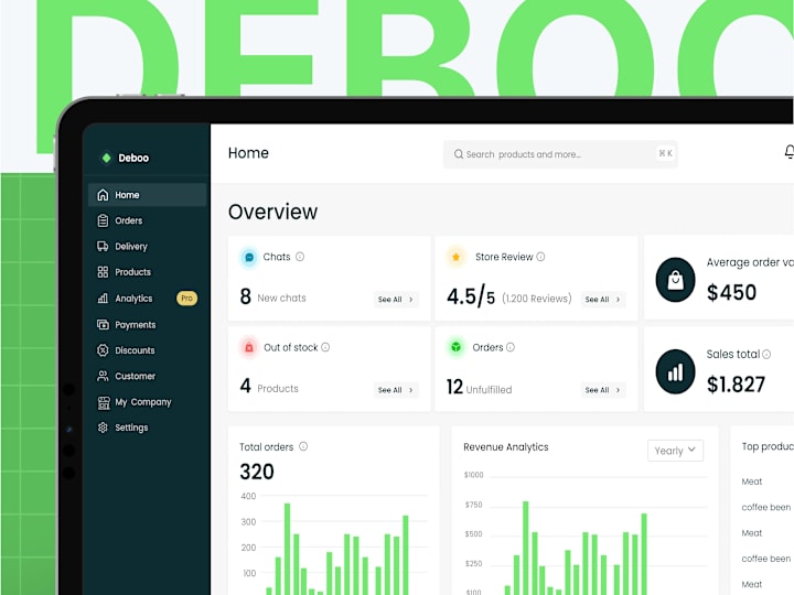Cover image for Deboo -eCommerce vendor Dashboard