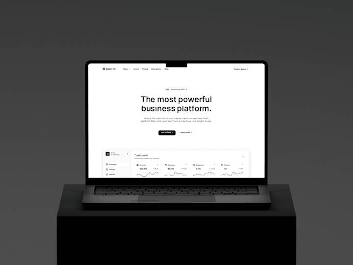 Cover image for Superior — Startup & SaaS Template
