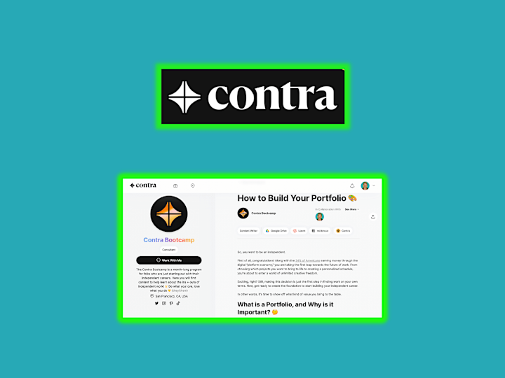 Cover image for 🎨 How to Build Your Portfolio – Contra Bootcamp Blog Post