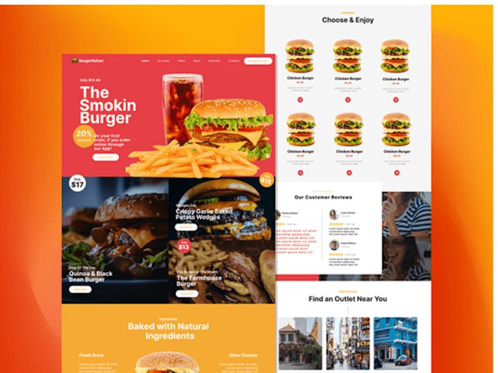 Cover image for Burger nation website design