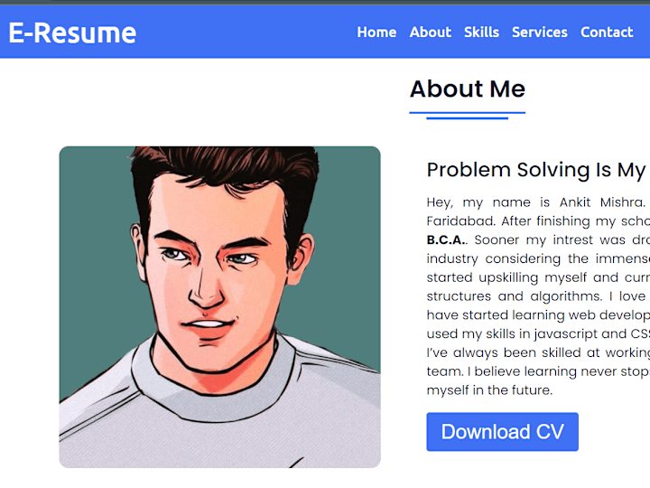 Cover image for E-Resume Website