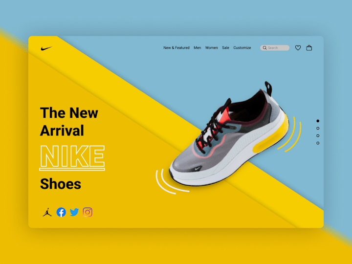 Cover image for Nike shoes Landing section