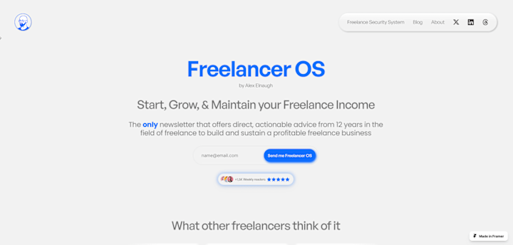 Cover image for Landing Page for Freelance Expert Alex Elnaugh