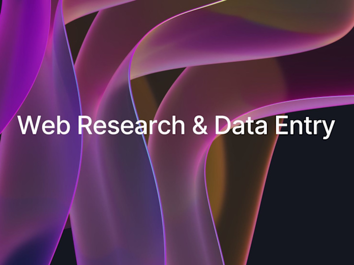 Cover image for Web Research & Data Entry Services for your Business