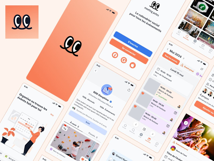 Cover image for Meeting potes Social Calendar app Revamp and design system setup