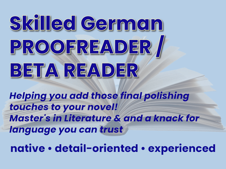 Cover image for German Proofreader / Beta Reader