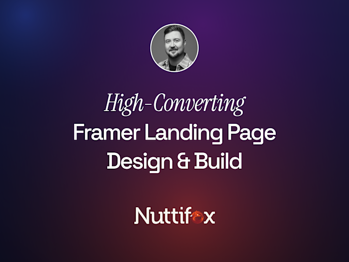 Cover image for Framer • Landing Page Design & Build