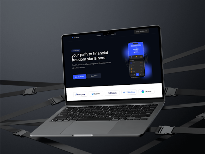 Cover image for Wealthsync- Landing Page Design